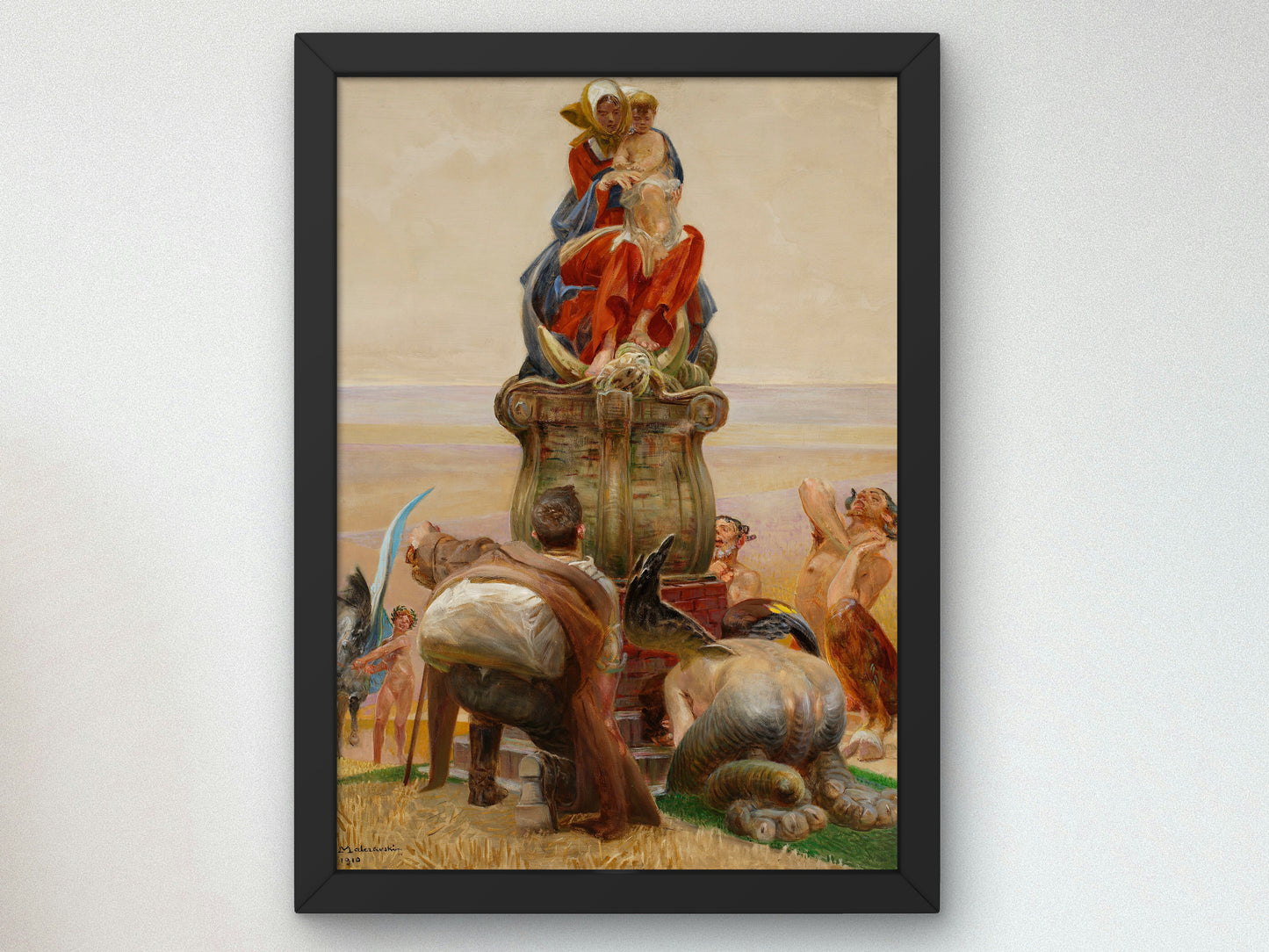 Adoration of the Madonna by Jacek Malczewski 1910, Wall Art Print, Fine Art Reproduction, Museum Quality Decor, Poster