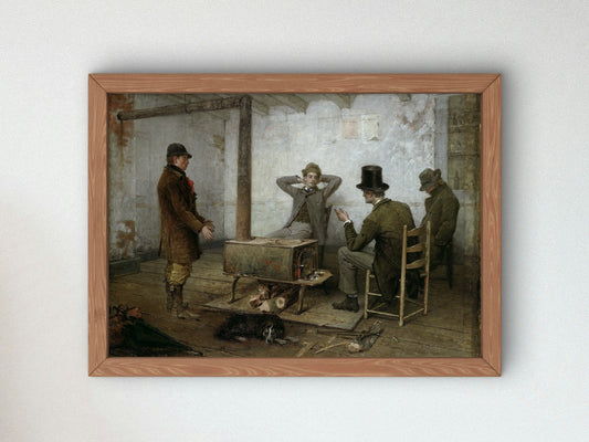A Friendly Warning by Thomas Hicks 1881, Wall Art Print, Fine Art Reproduction, Museum Quality Decor, Poster