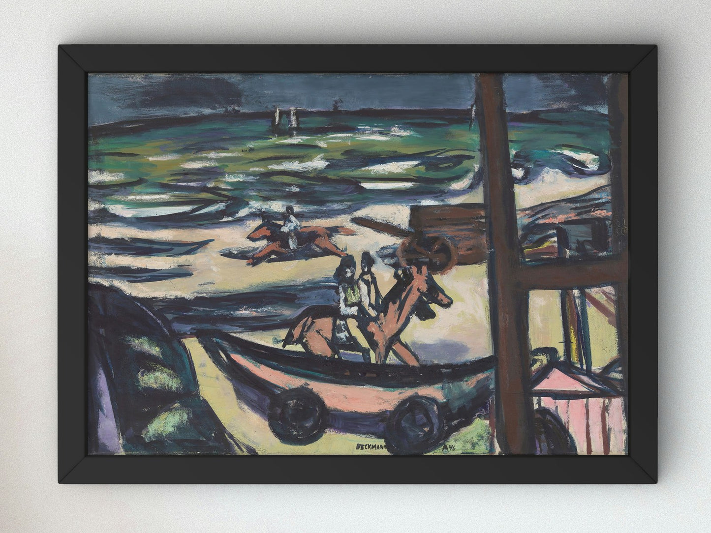 Marine Noordwijk by Max Beckmann 1946, Wall Art Print, Fine Art Reproduction, Museum Quality Decor, Poster