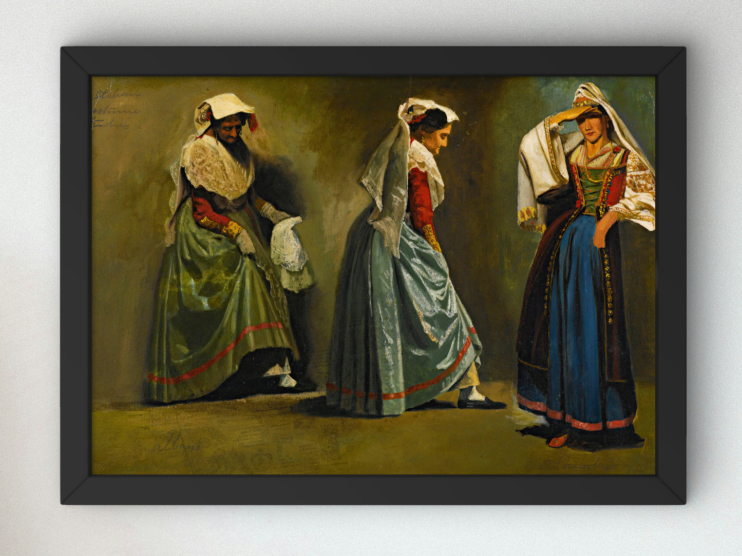 Italian Costume Studies by Albert Bierstadt, Wall Art Print, Fine Art Reproduction, Museum Quality Decor, Poster