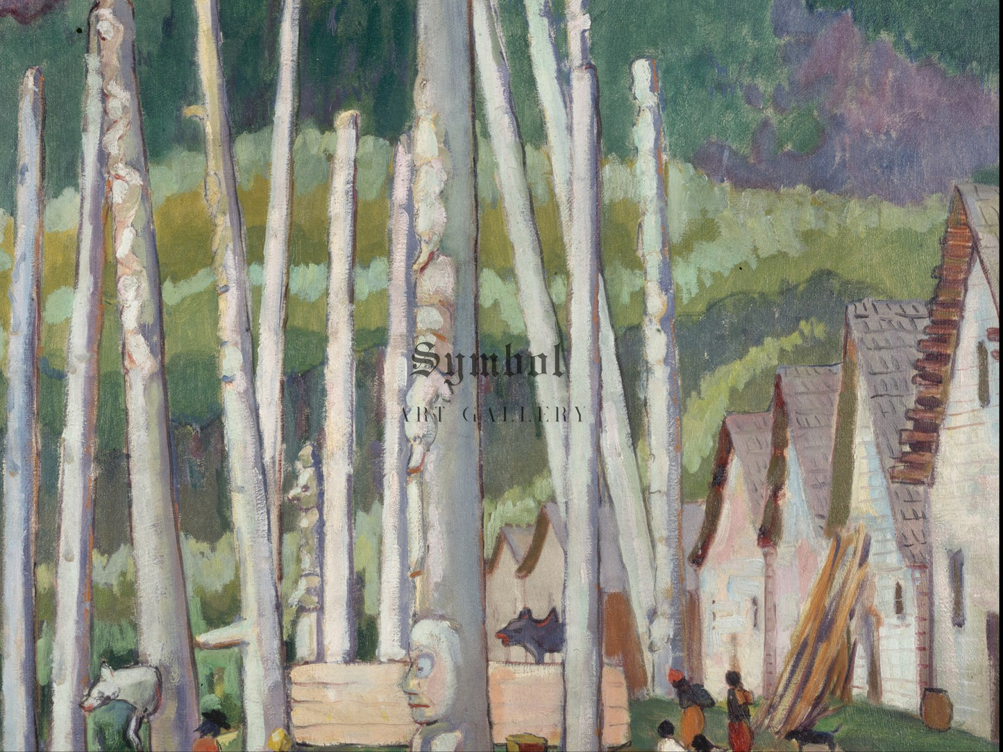 Kispiox Village by Emily Carr 1912, Wall Art Print, Fine Art Reproduction, Museum Quality Decor, Poster