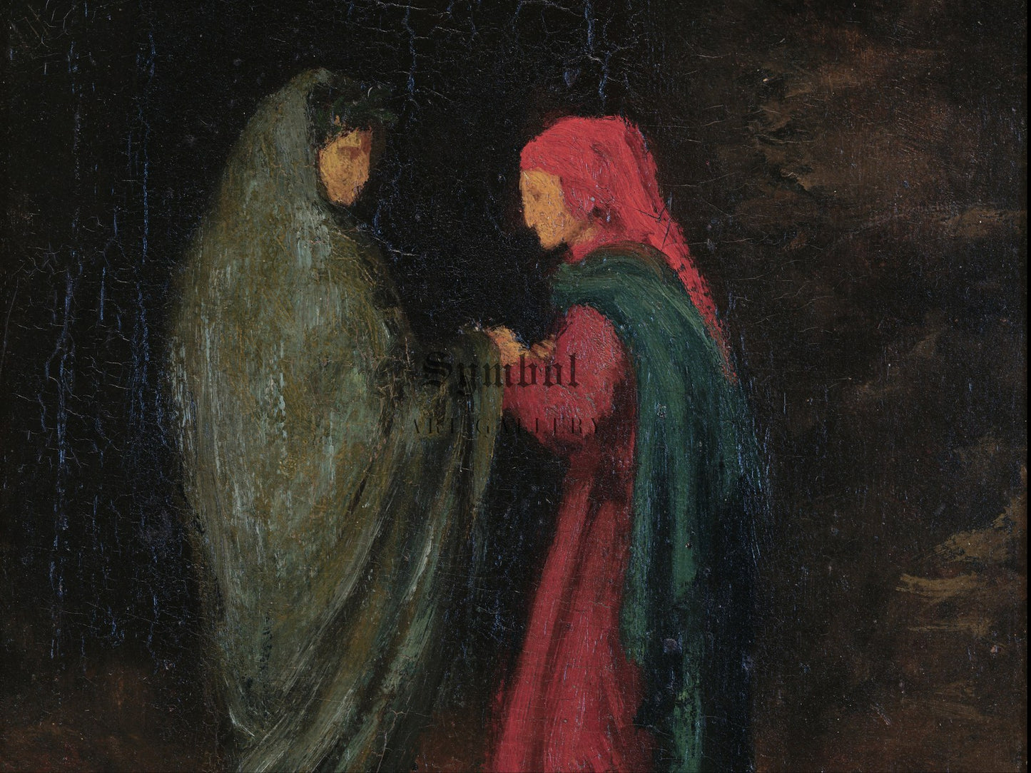 Dante and Virgil at the Entrance of Hell by Edgar Degas 1858, Wall Art Print, Fine Art Reproduction, Museum Quality Decor, Poster