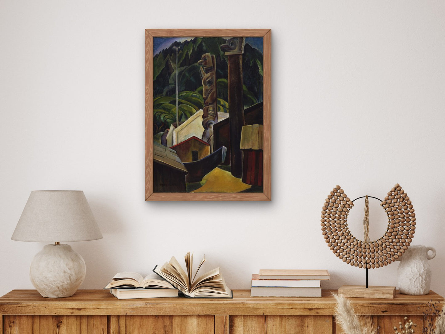 A Haida Village by Emily Carr 1929, Wall Art Print, Fine Art Reproduction, Museum Quality Decor, Poster