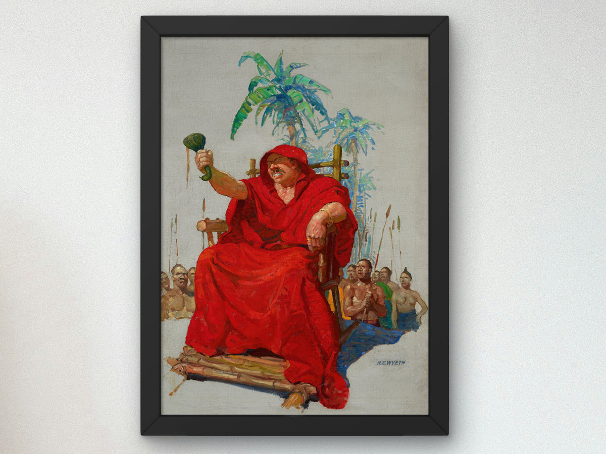 The Red Robe by Newell Convers Wyeth 1915, Wall Art Print, Fine Art Reproduction, Museum Quality Decor, Poster