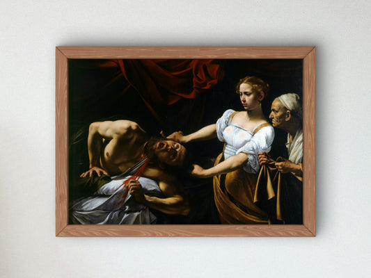 Judith Beheading Holofernes by Caravaggio 1599, Wall Art Print, Fine Art Reproduction, Museum Quality Decor, Poster