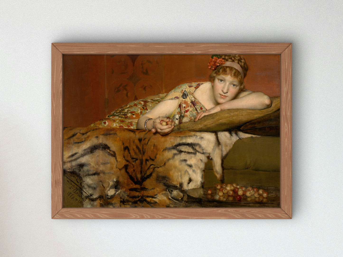 Cherries by Lawrence Alma Tadema 1873, Wall Art Print, Fine Art Reproduction, Museum Quality Decor, Poster