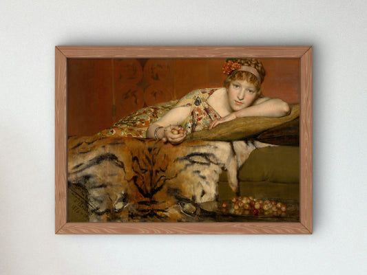Cherries by Lawrence Alma Tadema 1873, Wall Art Print, Fine Art Reproduction, Museum Quality Decor, Poster