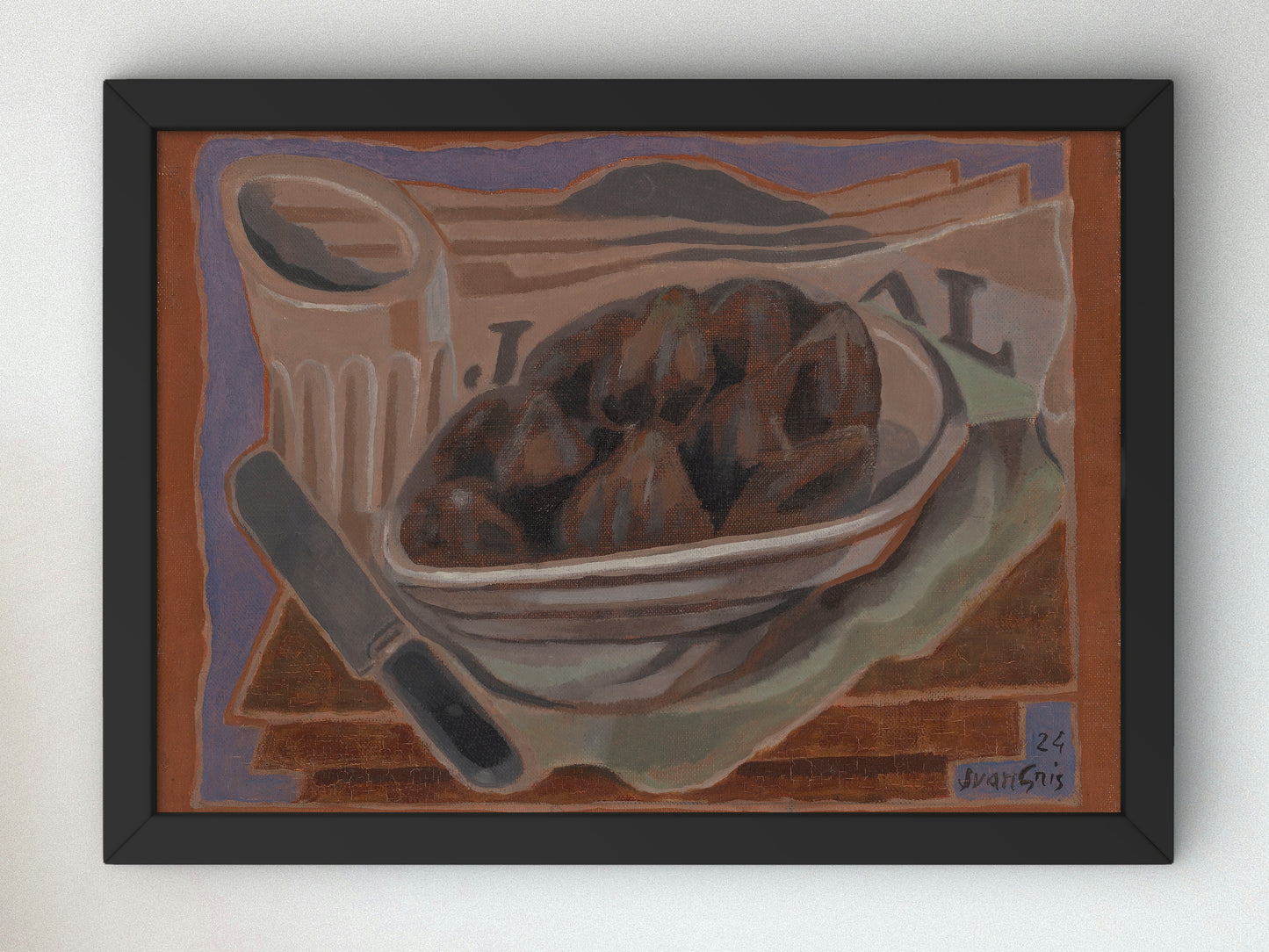 Les Figues by Juan Gris 1924, Wall Art Print, Fine Art Reproduction, Museum Quality Decor, Poster