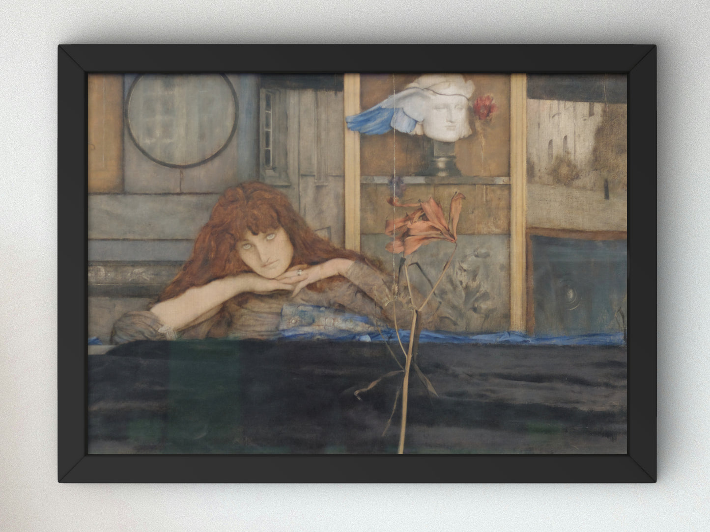 I Lock My Door Upon Myself by Fernand Khnopff 1891, Wall Art Print, Fine Art Reproduction, Museum Quality Decor, Poster