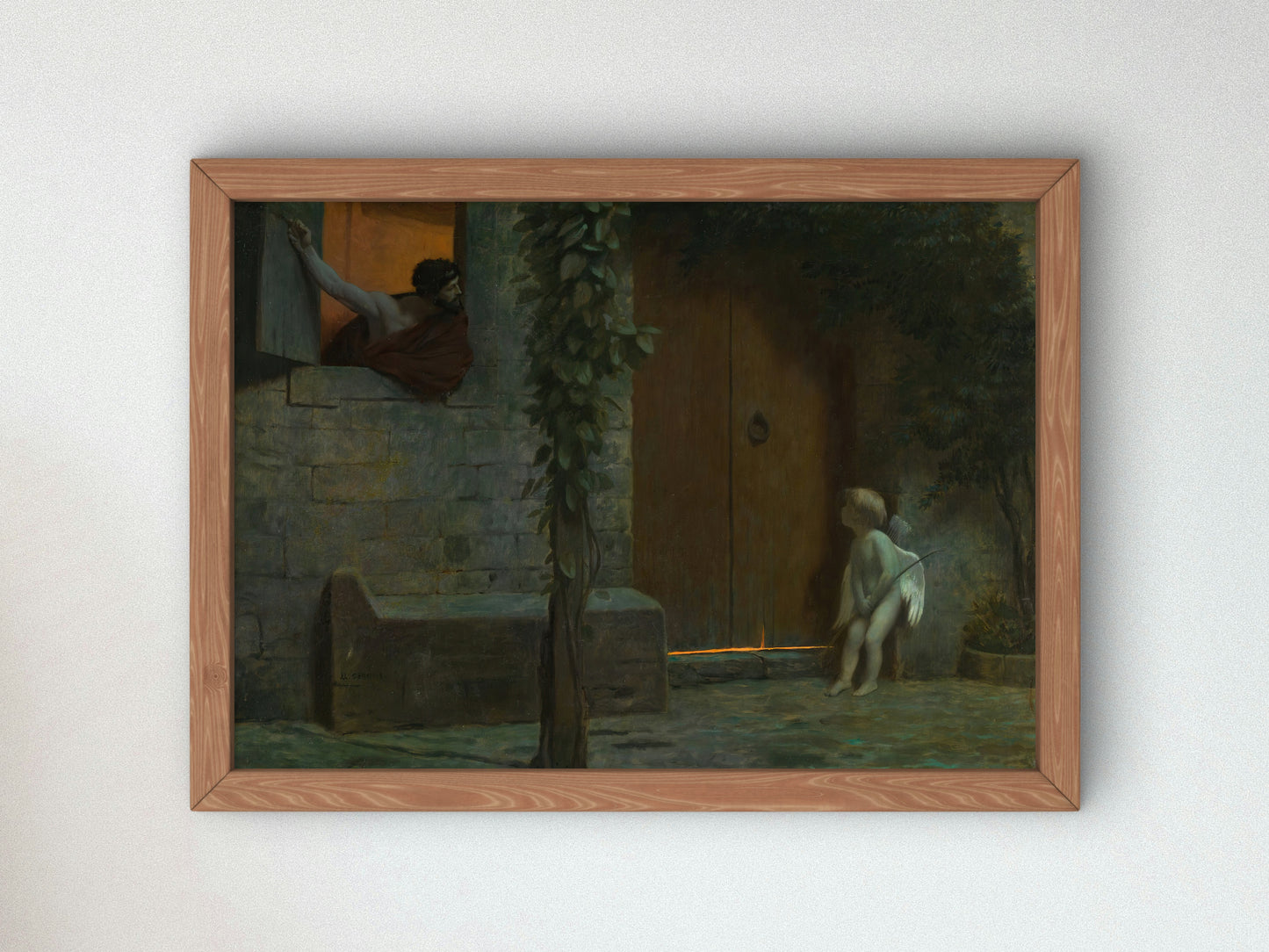 Cupid at the Door in a Rainstorm by Jean Léon Gérôme 1875, Wall Art Print, Fine Art Reproduction, Museum Quality Decor, Poster