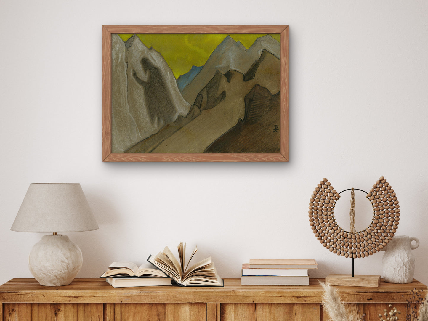 The Shadow of the Teacher by Nicholas Roerich, Wall Art Print, Fine Art Reproduction, Museum Quality Decor, Poster
