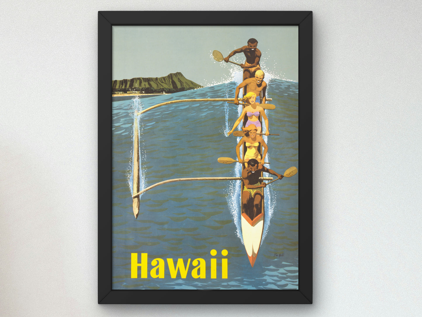 Hawaii by Stanley Galli 1960, Wall Art Print, Fine Art Reproduction, Museum Quality Decor, Poster