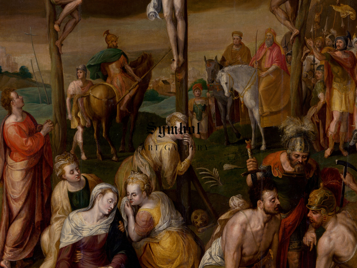 Crucifixion by Frans Floris, Wall Art Print, Fine Art Reproduction, Museum Quality Decor, Poster