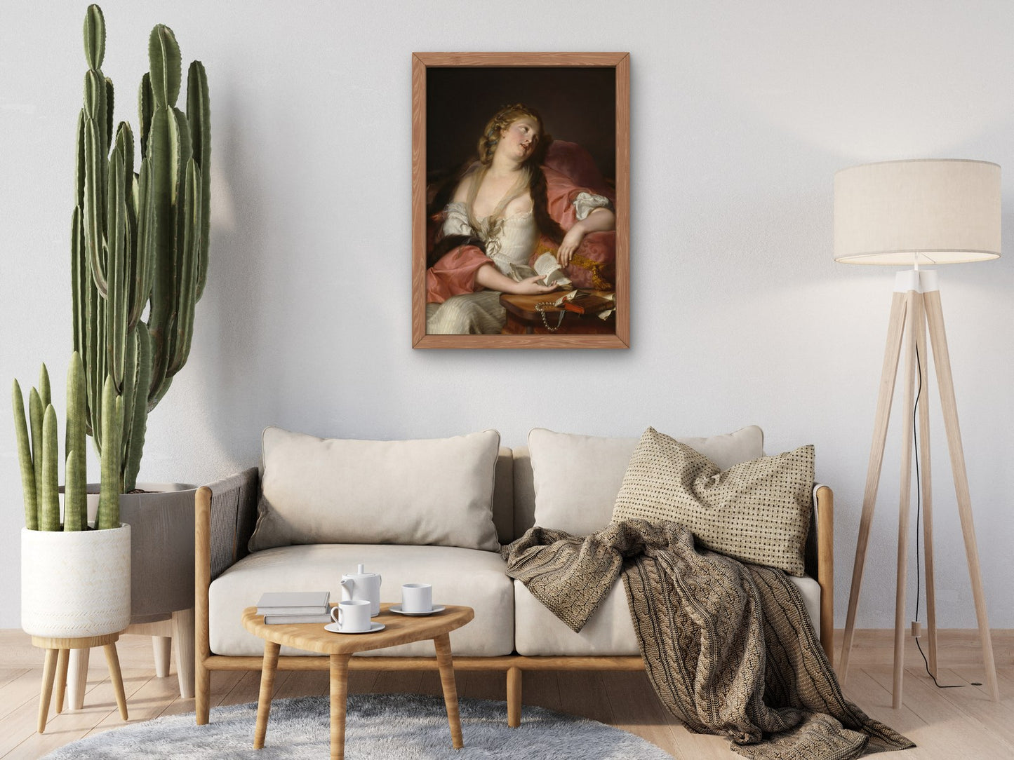 Lady Reading the Letters of Heloise and Abelard by Bernard d'Agesci 1780, Wall Art Print, Fine Art Reproduction, Museum Quality Decor