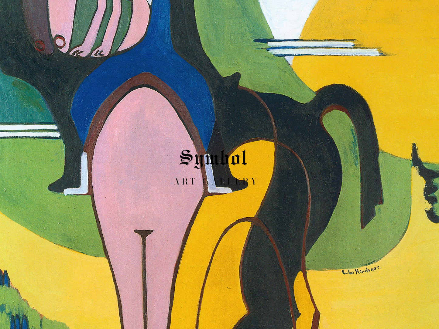 Female Rider by Ernst Ludwig Kirchner 1931, Wall Art Print, Fine Art Reproduction, Museum Quality Decor, Poster