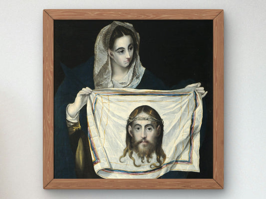 The Veil of Veronica by El Greco 1580, Wall Art Print, Fine Art Reproduction, Museum Quality Decor, Poster