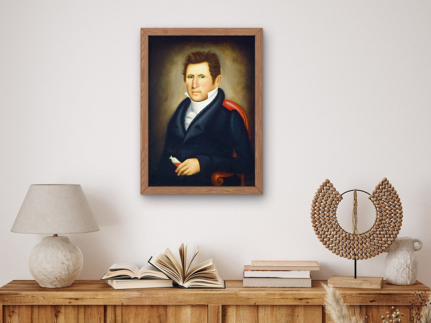 Man with Vial by Erastus Salisbury Field 1827, Wall Art Print, Fine Art Reproduction, Museum Quality Decor, Poster