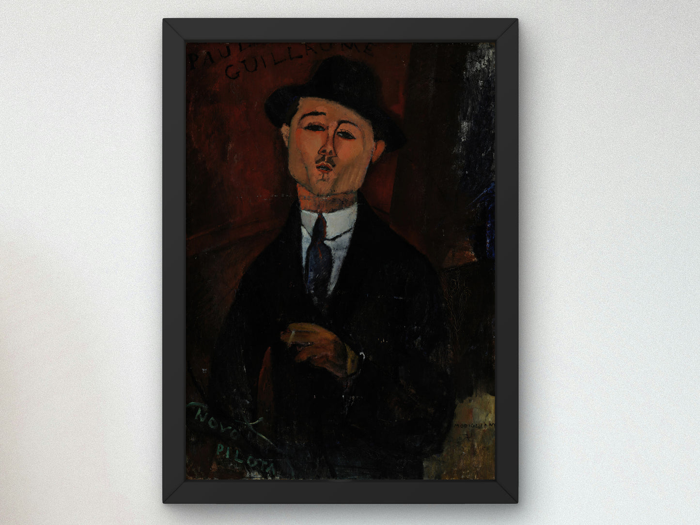 Novo Pilota by Amedeo Modigliani 1915, Wall Art Print, Fine Art Reproduction, Museum Quality Decor, Poster