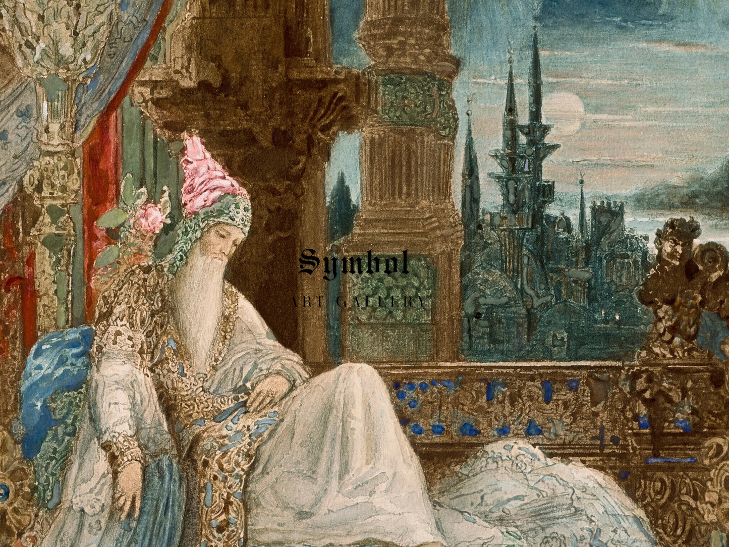 The Dream of an Inhabitant of the Mogul Empire by Gustave Moreau 1881, Wall Art Print, Fine Art Reproduction, Museum Quality Decor, Poster