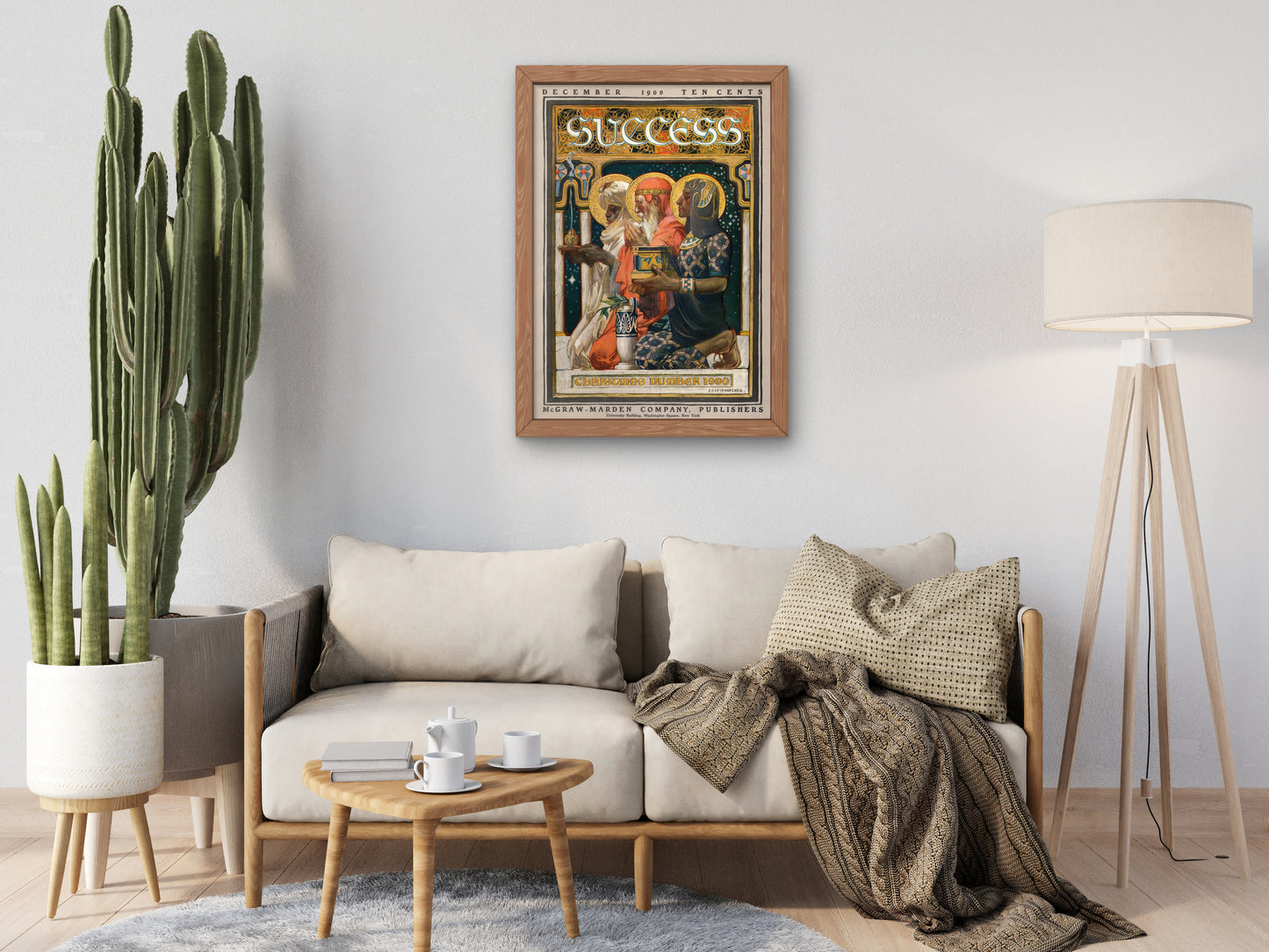 Success Christmas Number by Joseph Christian Leyendecker 1900, Wall Art Print, Fine Art Reproduction, Museum Quality Decor, Poster
