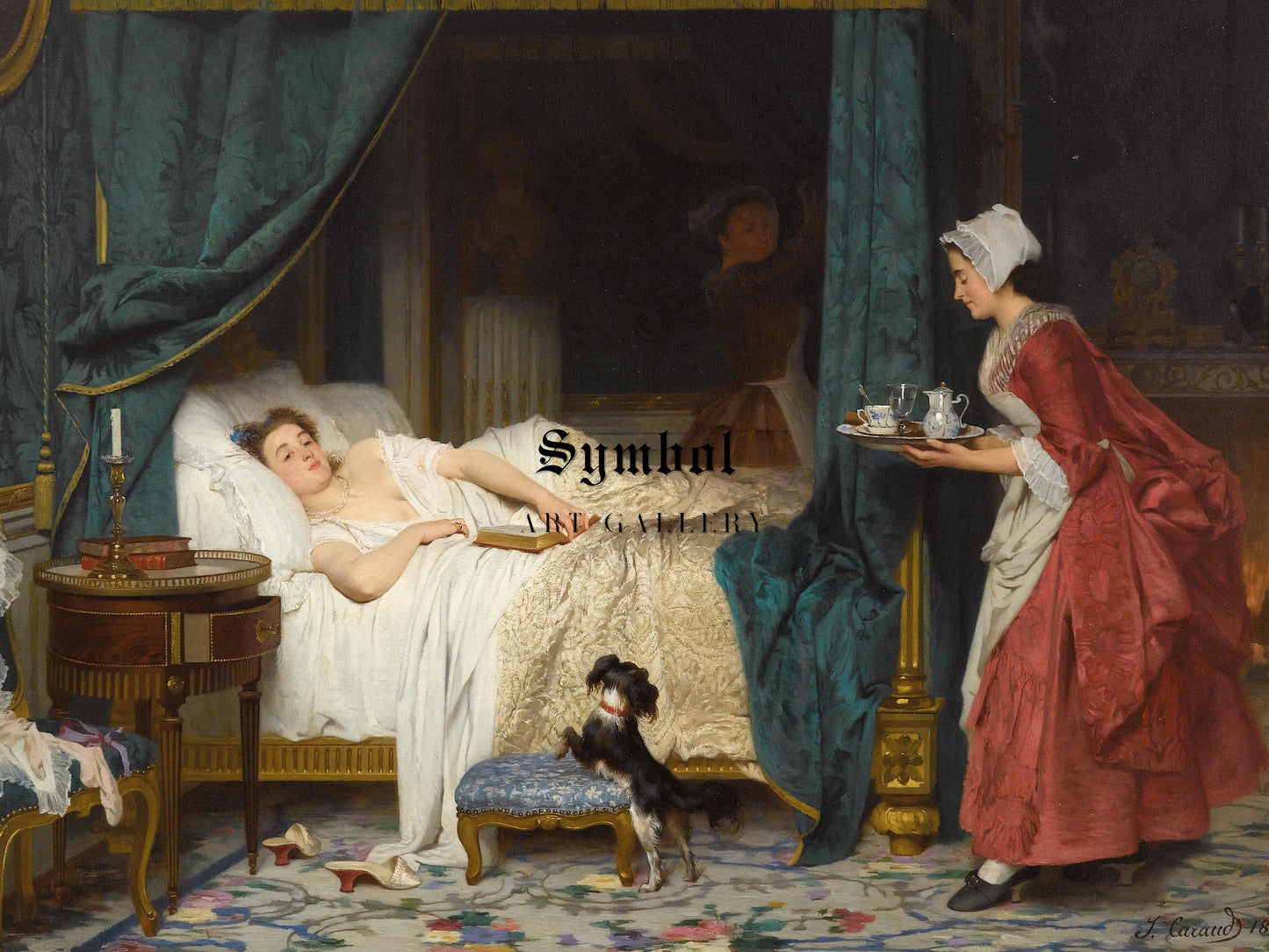 In the Morning by Joseph Caraud 1865, Wall Art Print, Fine Art Reproduction, Museum Quality Decor, Poster