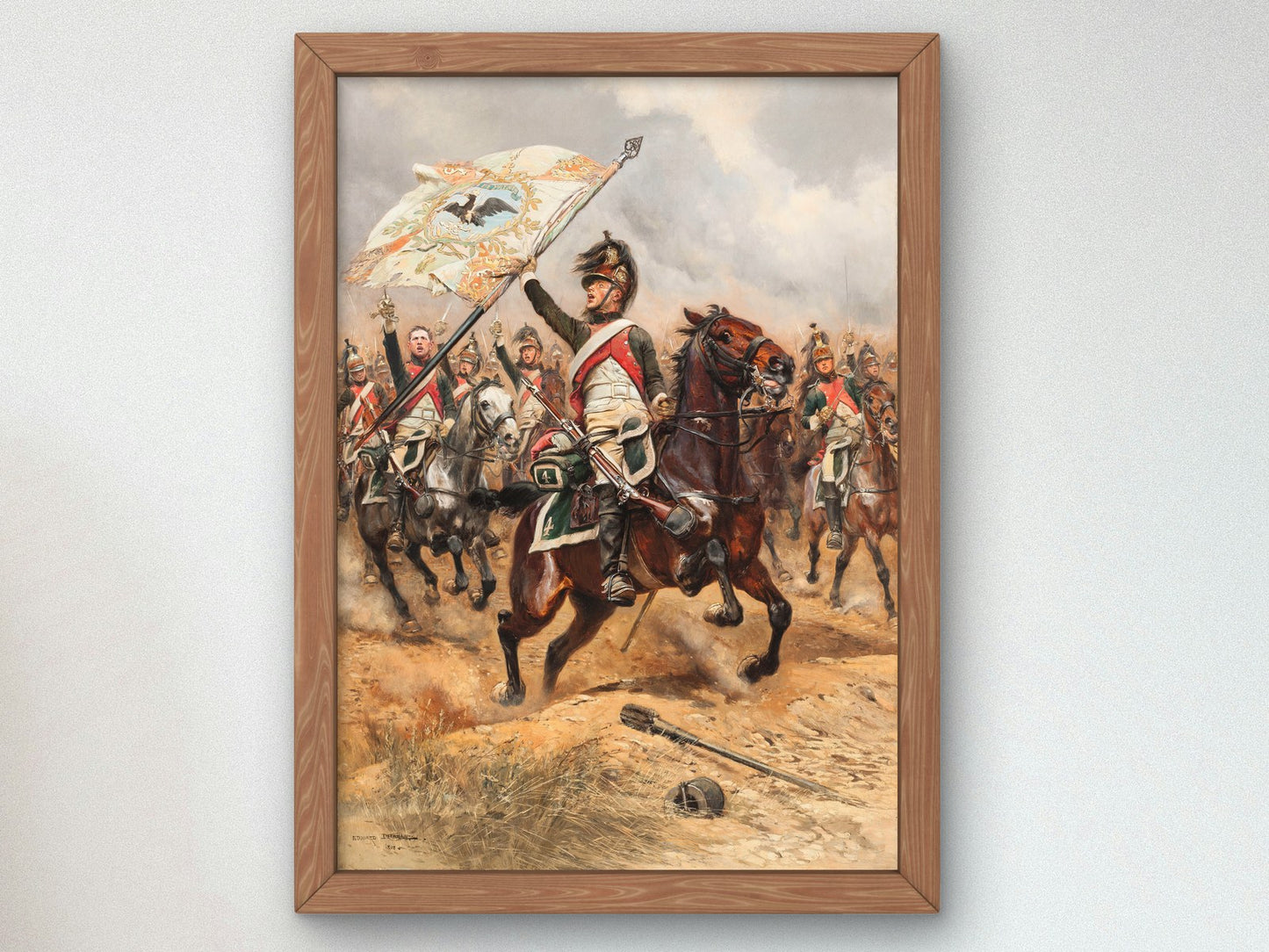 Le Trophée, le 4è Dragons Retour d'une Charge by Édouard Detaille 1898, Wall Art Print, Fine Art Reproduction, Museum Quality Decor, Poster