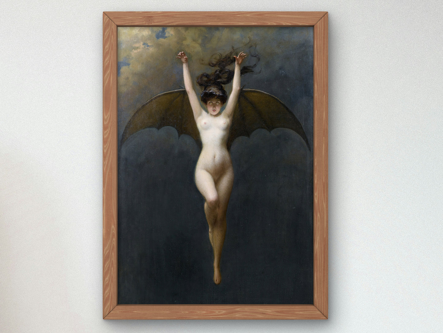 The Bat Woman by Albert Joseph Pénot 1890, Wall Art Print, Fine Art Reproduction, Museum Quality Decor, Poster