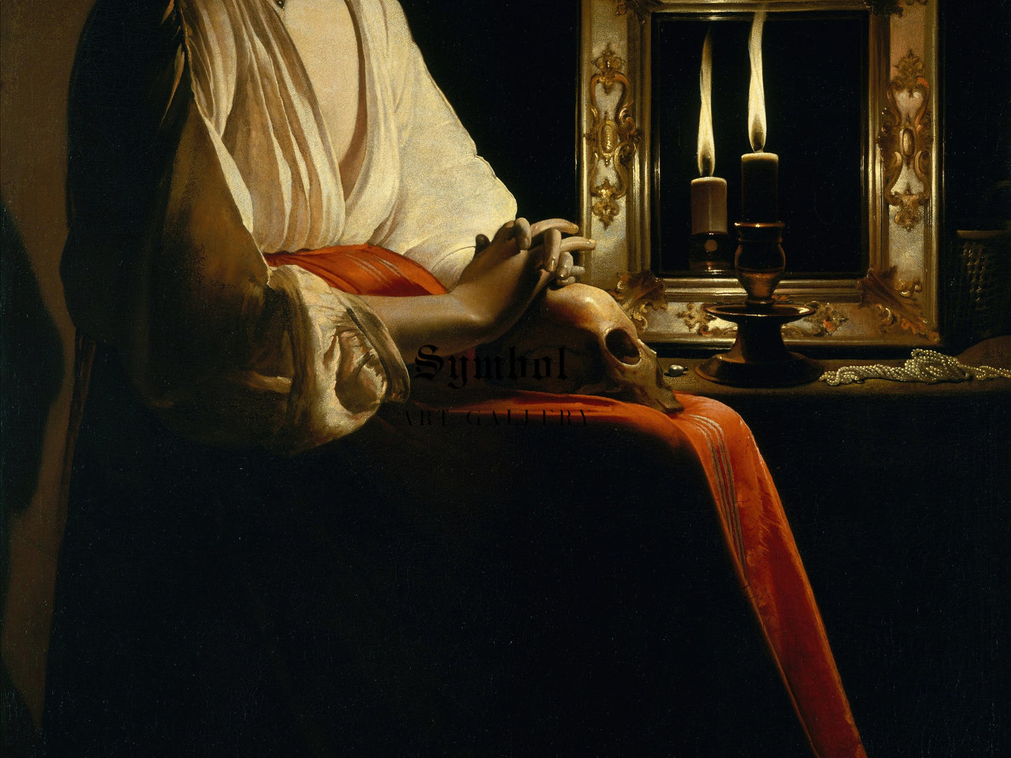 The Penitent Magdalen by Georges de La Tour 1640, Wall Art Print, Fine Art Reproduction, Museum Quality Decor, Poster