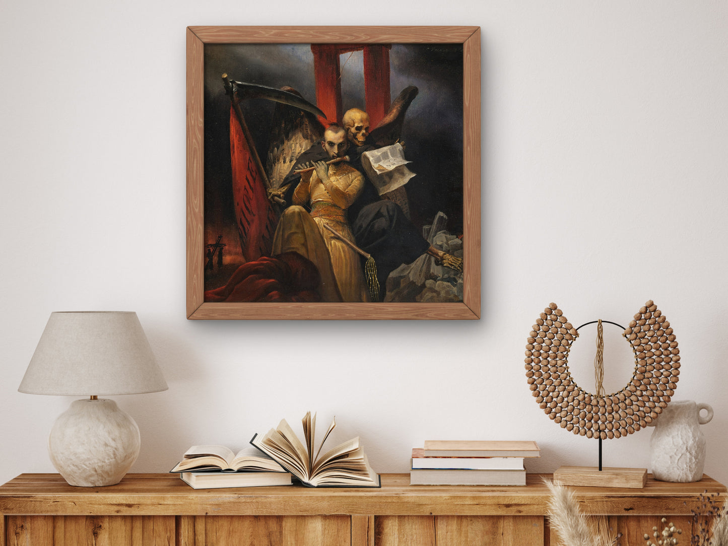 Socialism and Cholera by Horace Vernet 1850, Wall Art Print, Fine Art Reproduction, Museum Quality Decor, Poster