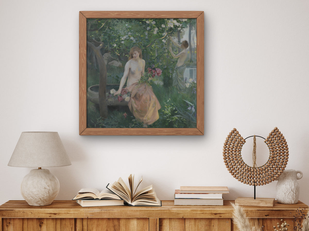 Spring by Emile Rene Menard, Wall Art Print, Fine Art Reproduction, Museum Quality Decor, Poster