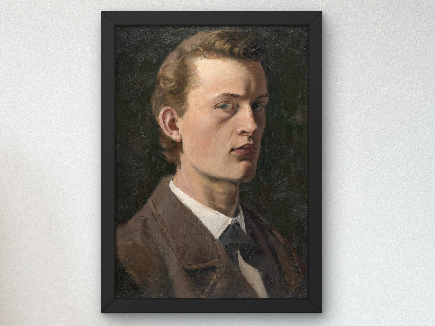 Self Portrait by Edvard Munch 1882, Wall Art Print, Fine Art Reproduction, Museum Quality Decor, Poster