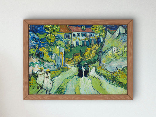 Stairway at Auvers by Vincent van Gogh 1890, Wall Art Print, Fine Art Reproduction, Museum Quality Decor, Poster