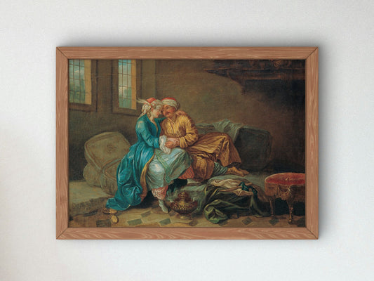 The Favourite Sultana by Étienne Jeaurat, Wall Art Print, Fine Art Reproduction, Museum Quality Decor, Poster