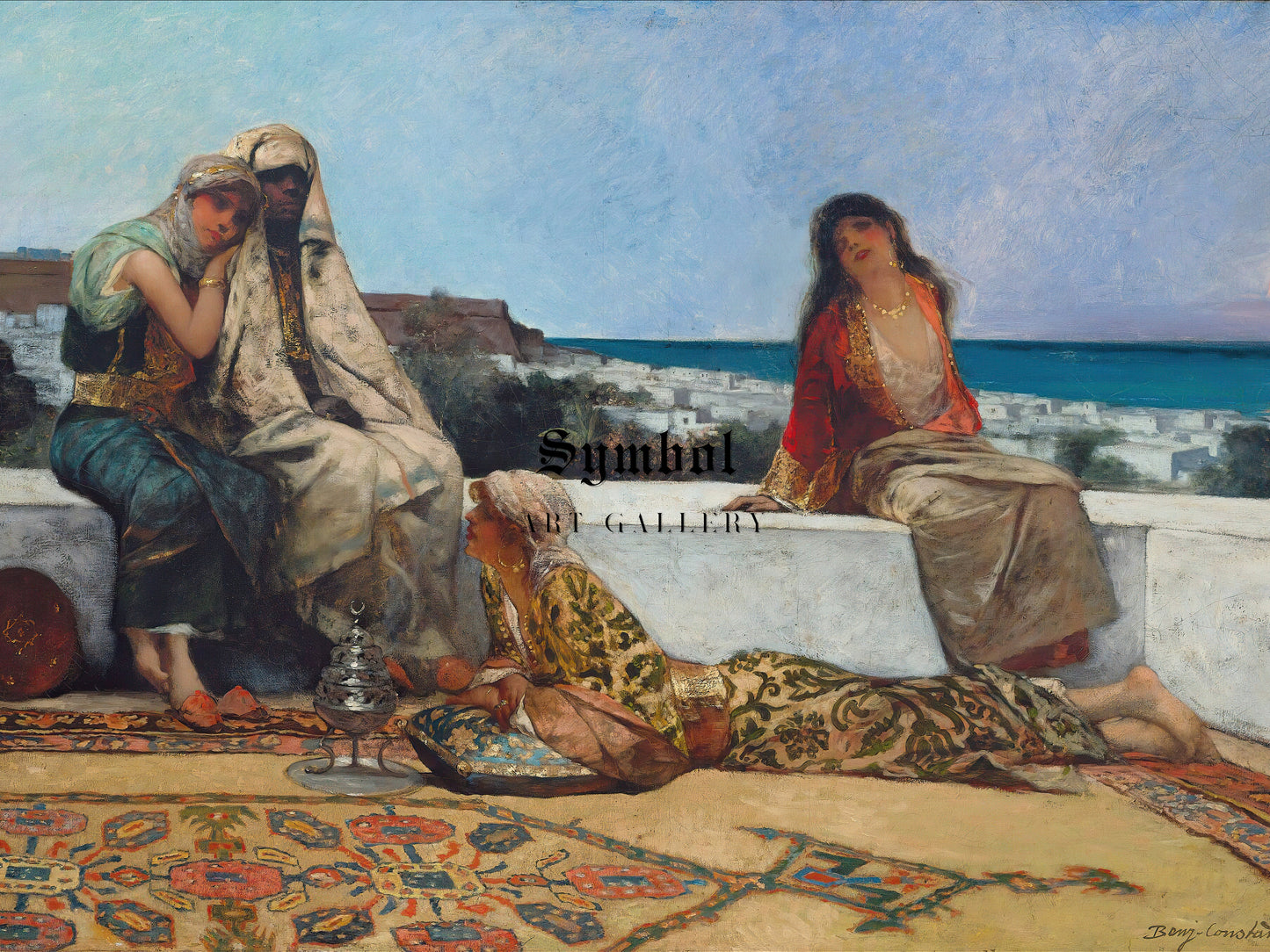 Twilight Hours by Jean Joseph Benjamin Constant 1884, Wall Art Print, Fine Art Reproduction, Museum Quality Decor, Poster