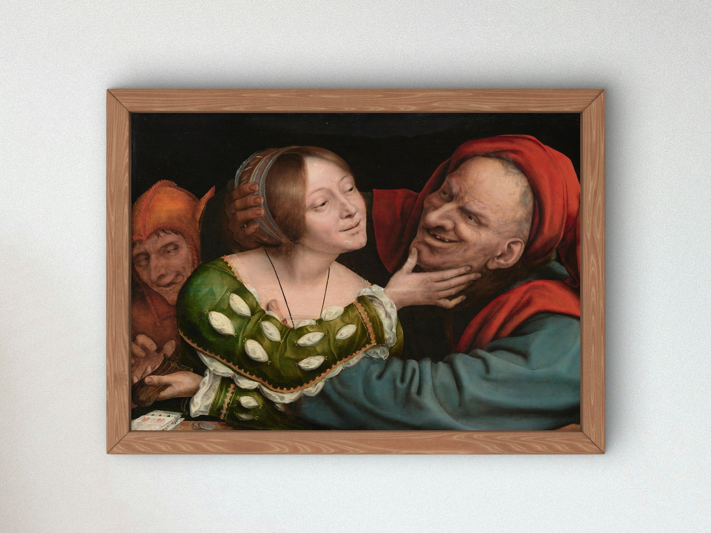 Matched Lovers by Quentin Matsys 1525, Wall Art Print, Fine Art Reproduction, Museum Quality Decor, Poster