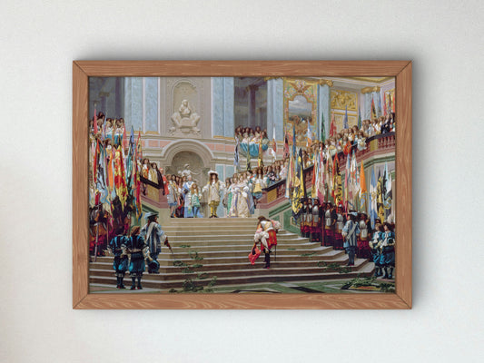 Reception of Le Grand Condé By Louis XIV at Versailles by Jean Léon Gérôme 1878, Wall Art Print, Fine Art Reproduction, Museum Quality Decor