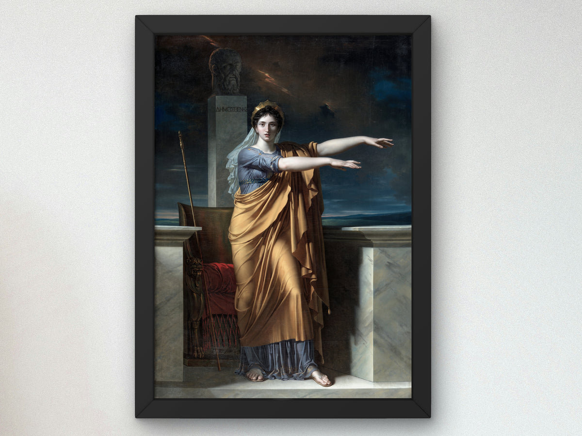Polyhymnia, Muse of Eloquence by Charles Meynier 1800, Wall Art Print, Fine Art Reproduction, Museum Quality Decor, Poster