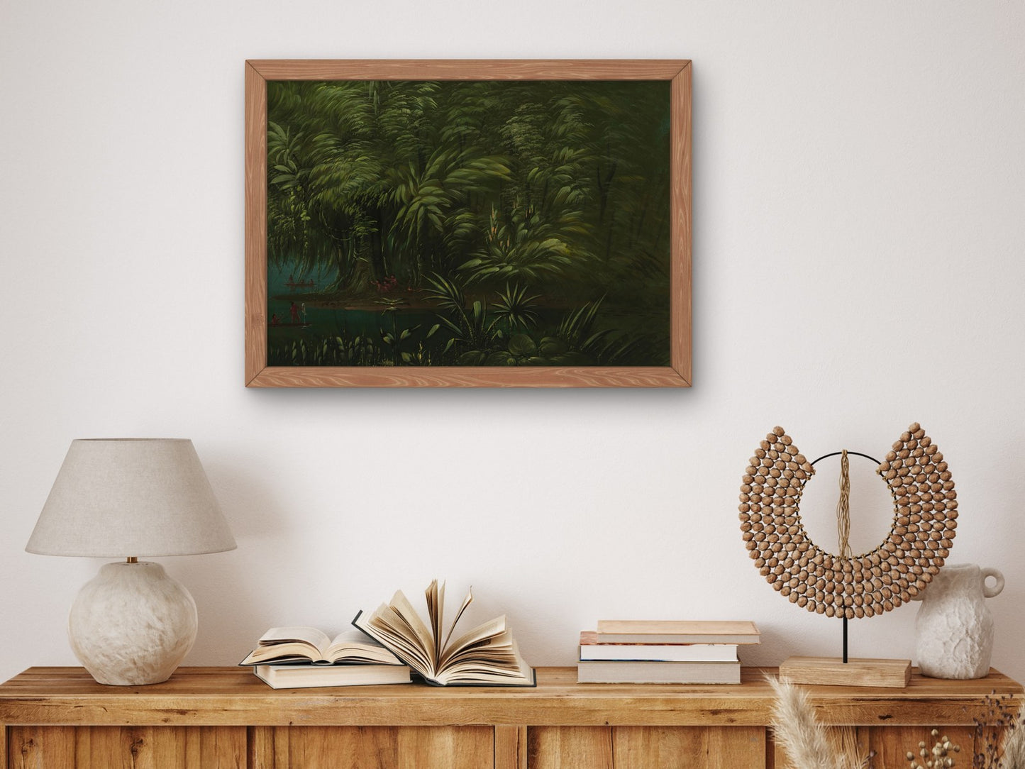 Luxuriant Forest on the Bank of the Amazon by George Catlin 1869, Wall Art Print, Fine Art Reproduction, Museum Quality Decor, Poster