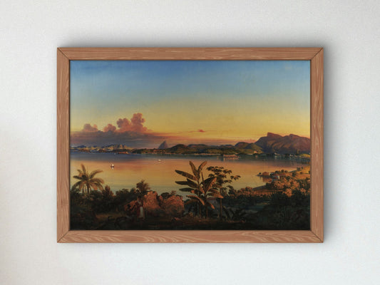 Rio de Janeiro by Alejandro Cicarelli 1843, Wall Art Print, Fine Art Reproduction, Museum Quality Decor, Poster