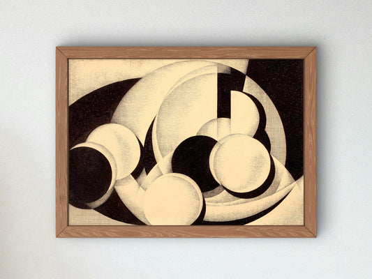 Abstract Still Life by Bertram Richard Brooker 1928, Wall Art Print, Fine Art Reproduction, Museum Quality Decor, Poster