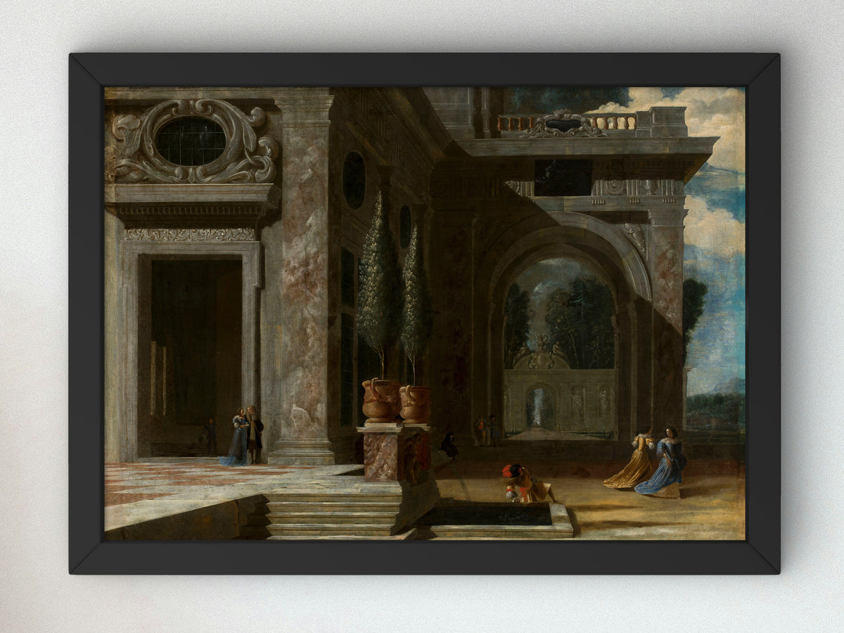 Fantastical Architecture by Willem Schubert van Ehrenberg 1672, Wall Art Print, Fine Art Reproduction, Museum Quality Decor, Poster