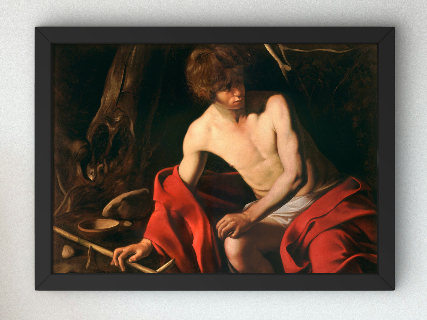 Saint John the Baptist by Caravaggio 1603, Wall Art Print, Fine Art Reproduction, Museum Quality Decor, Poster