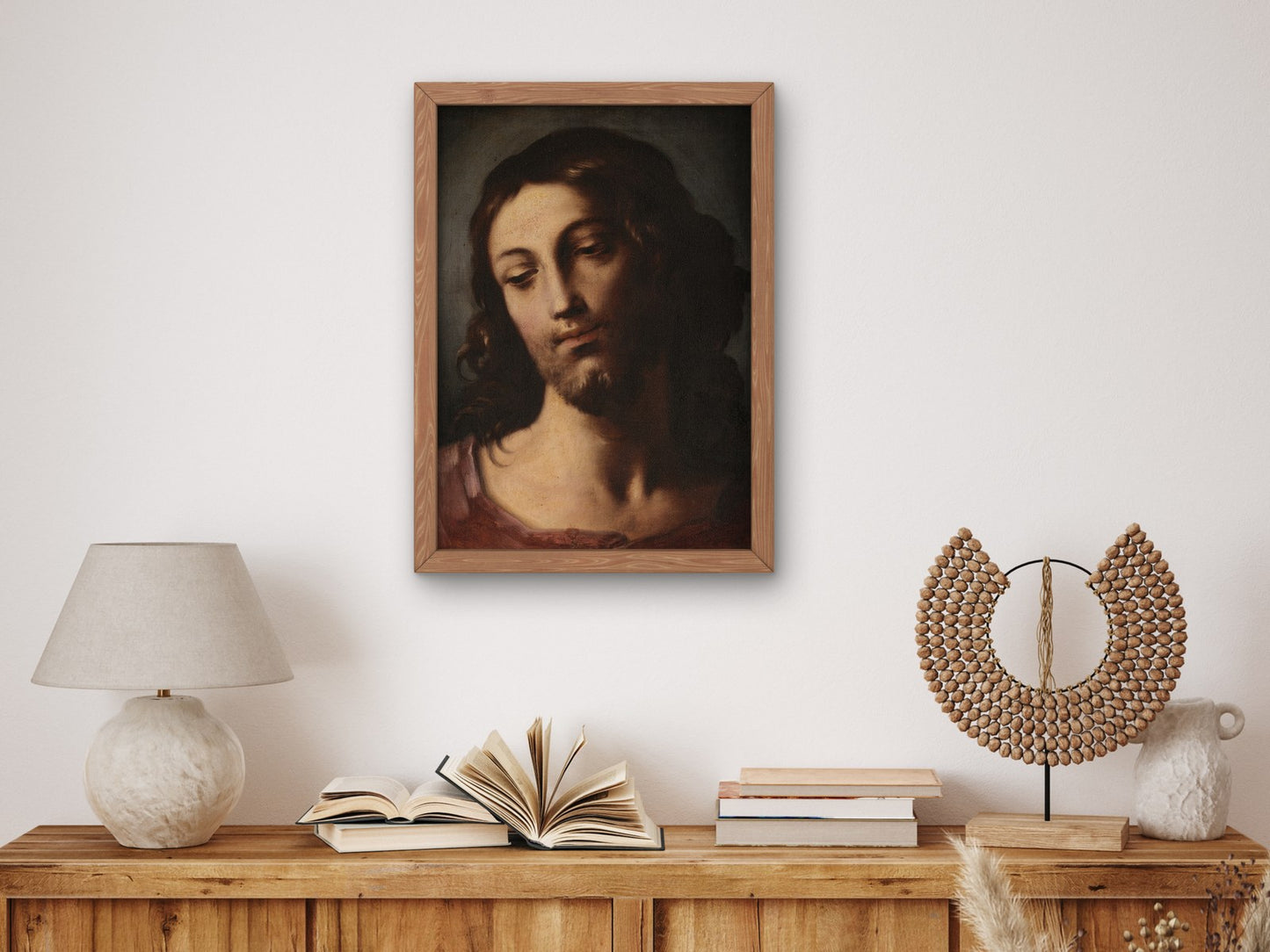Head of Young Christ by Elisabetta Sirani 1655, Wall Art Print, Fine Art Reproduction, Museum Quality Decor, Poster