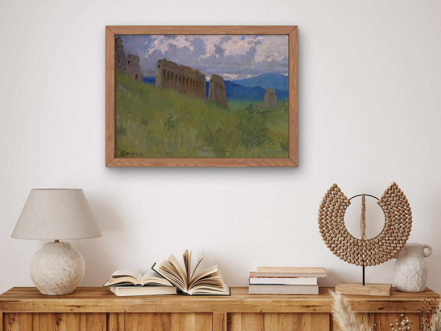 Roman Aqueducts by Edward Okun, Wall Art Print, Fine Art Reproduction, Museum Quality Decor, Poster