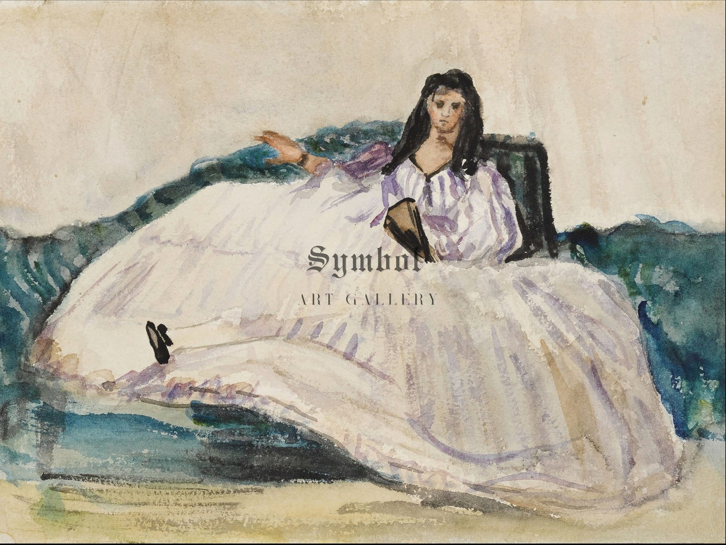 Jeanne Duval by Édouard Manet 1862, Wall Art Print, Fine Art Reproduction, Museum Quality Decor, Poster