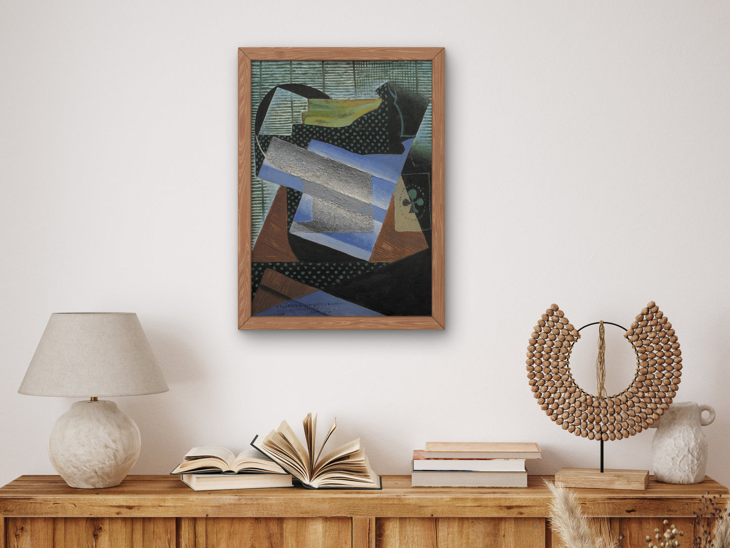 Still Life by Juan Gris 1916, Wall Art Print, Fine Art Reproduction, Museum Quality Decor, Poster