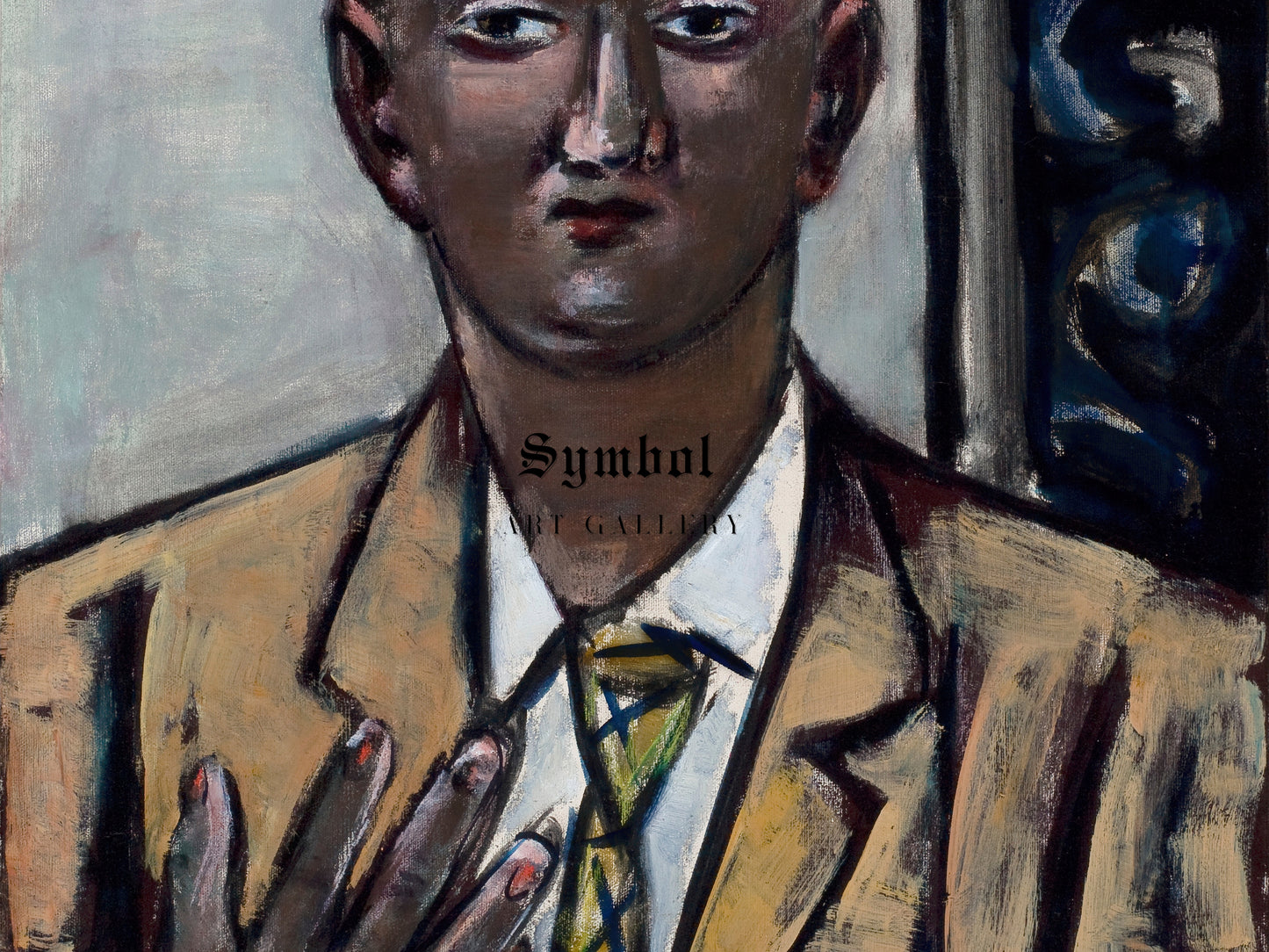 Portrait of Morton D. May by Max Beckmann 1949, Wall Art Print, Fine Art Reproduction, Museum Quality Decor, Poster
