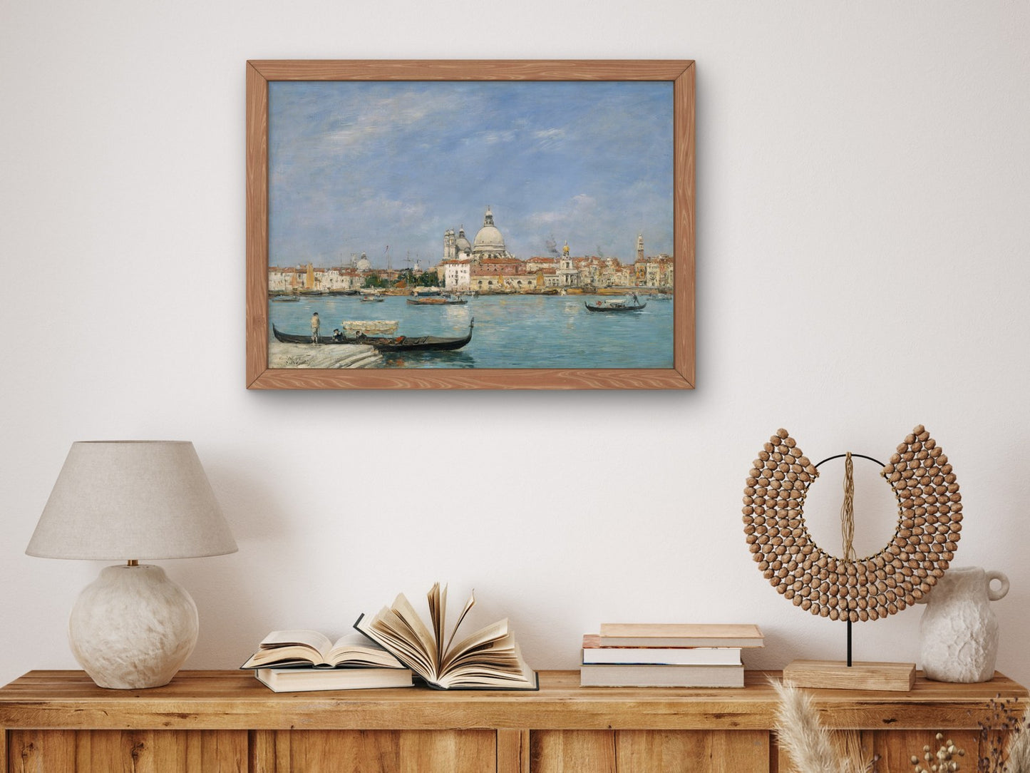 Venice Santa Maria della Salute from San Giorgio by Eugène Boudin 1895, Wall Art Print, Fine Art Reproduction, Museum Quality Decor, Poster