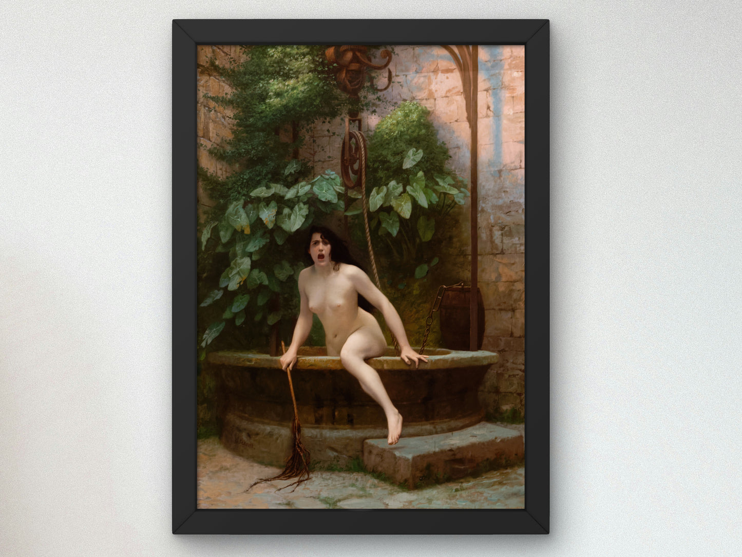 Truth Coming Out of Her Well to Shame Mankind by Jean Léon Gérôme 1896, Wall Art Print, Fine Art Reproduction, Museum Quality Decor, Poster
