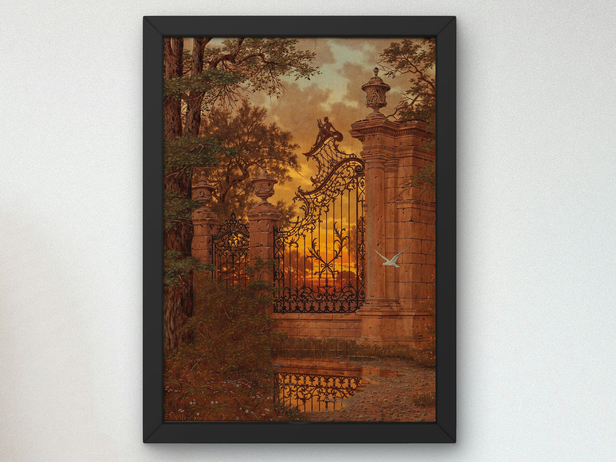 At the Castle Gate by Ferdinand Knab, Wall Art Print, Fine Art Reproduction, Museum Quality Decor, Poster